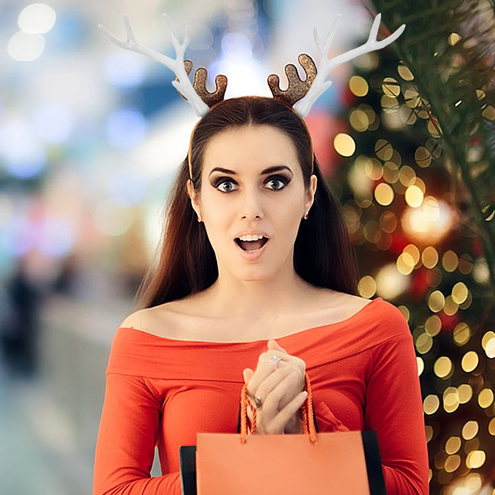 

1 Pair Diy Antler Headdress Hair Decor For Party Costume Xmas Diy Prop Deer Horn Accessory Festive Headdress