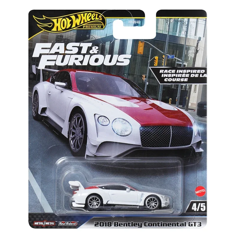 Original Hot Wheels Premium Car Fast & Furious Boys Toy 1/64 Diecast Bentley Continental GT3 Toyota FJ Cruiser Chevy Nissan Ford