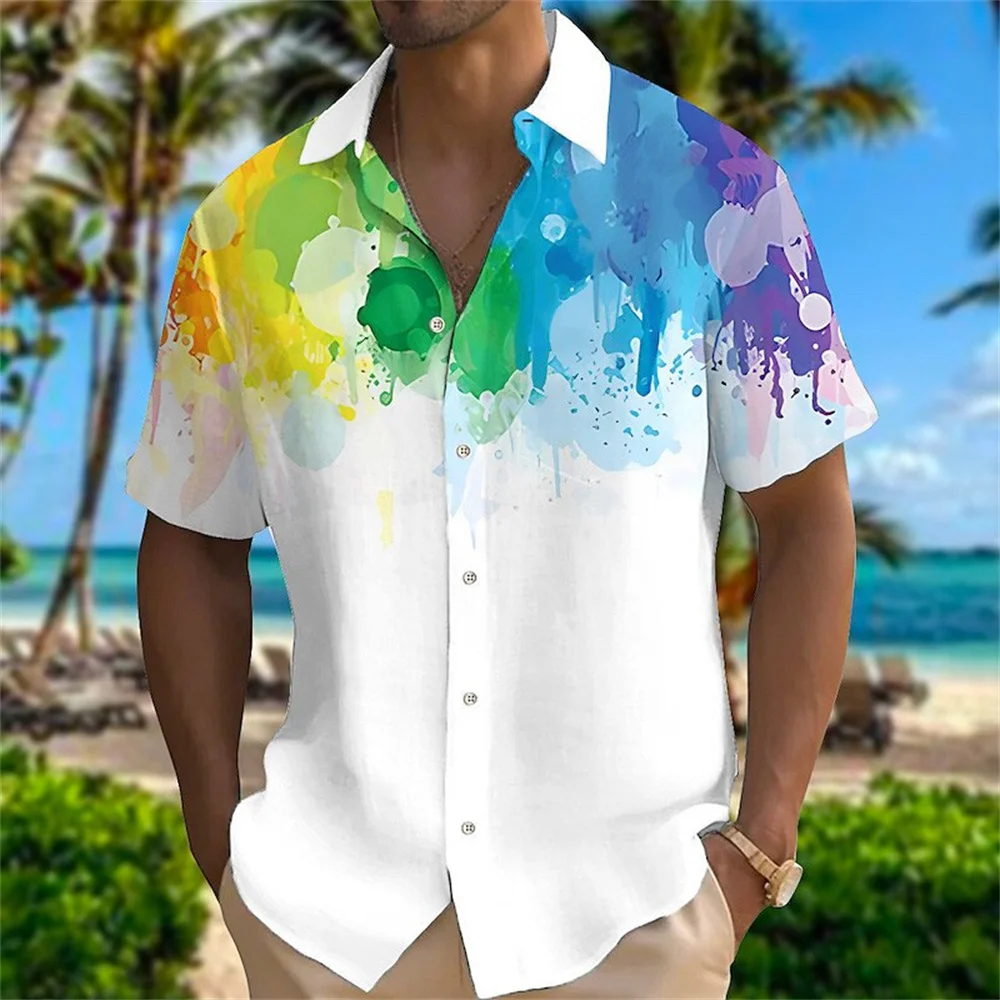 

Colorful Animal Pattern Gorgeous Men'S Short Shirts Hawaiian Fashion 3d Print Coolness Ventilate Party Summer Oversized Clothing