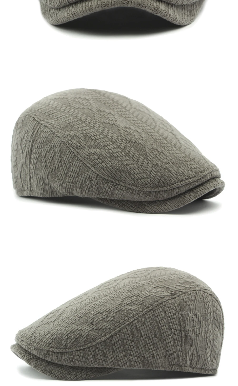 HT4575 Berets Herbst Winter Gestrickte Hut Kappen für Männer Frauen Vintage Künstler Maler Baskenmütze Hut Ivy Flache Kappe Männlich Weiblich Baskenmütze Kappen – Detail 8