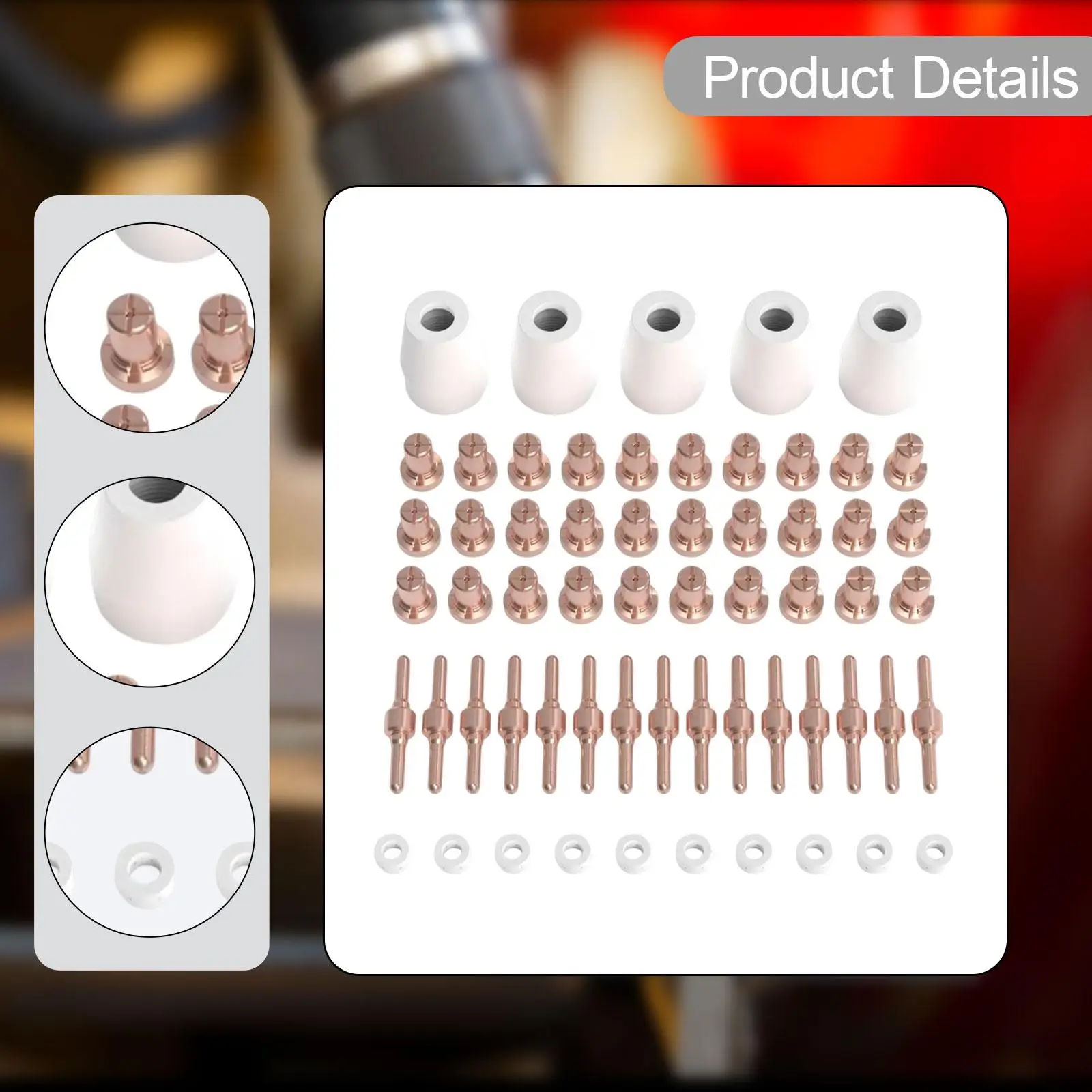 60x consumíveis de corte consumíveis de corte de ar acessórios de equipamentos de soldagem para Cut-40D ct518D ct416