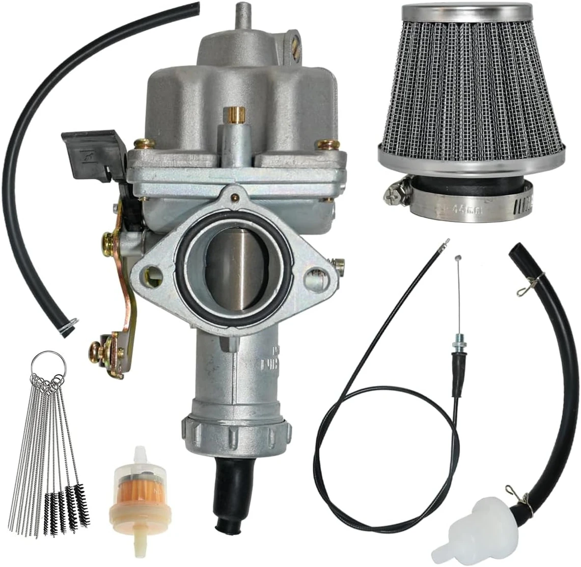 Carburador PZ27 apto para ATV de 4 tiempos 125cc 150cc 250cc, apto para Honda FourTrax 200, apto para Honda ATC185S con cable de acelerador