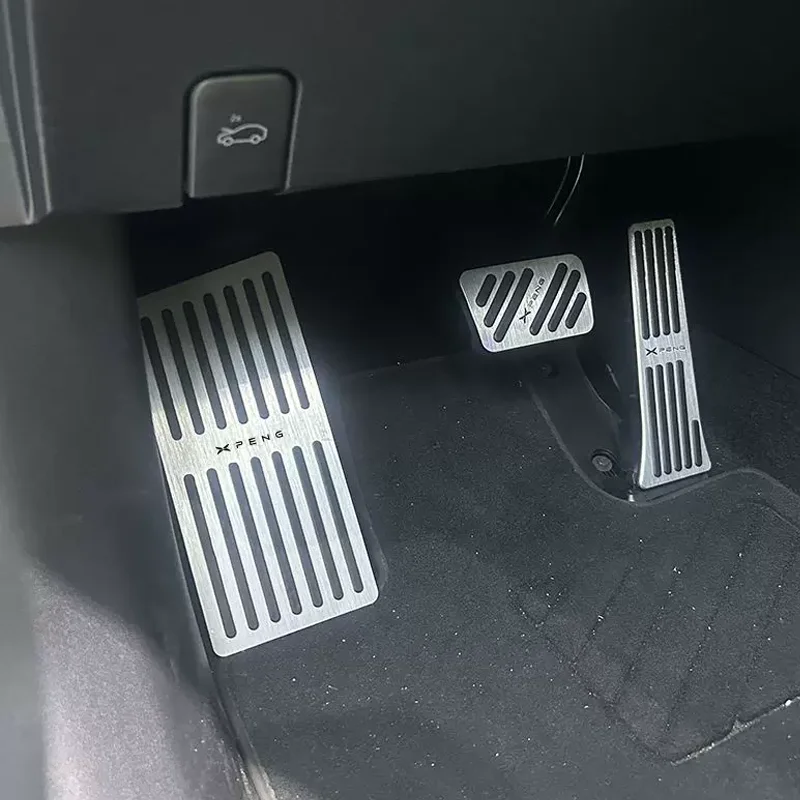 Car Gas Brake Pedal for XPeng G6 G7 G9 P7 EV F30 2023~2026 2024 Rubber Anti-Slip Car Alloy Footrest Foot Cover Part Accessories