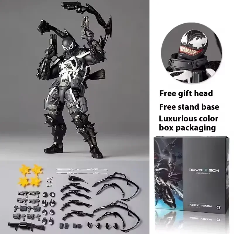 

В наличии агент Venom Фигурка Kaiyodo Revoltech Фигурка Marvel ПВХ Подвижная коллекция Eugene Thompson Ko Модель игрушки Gfit