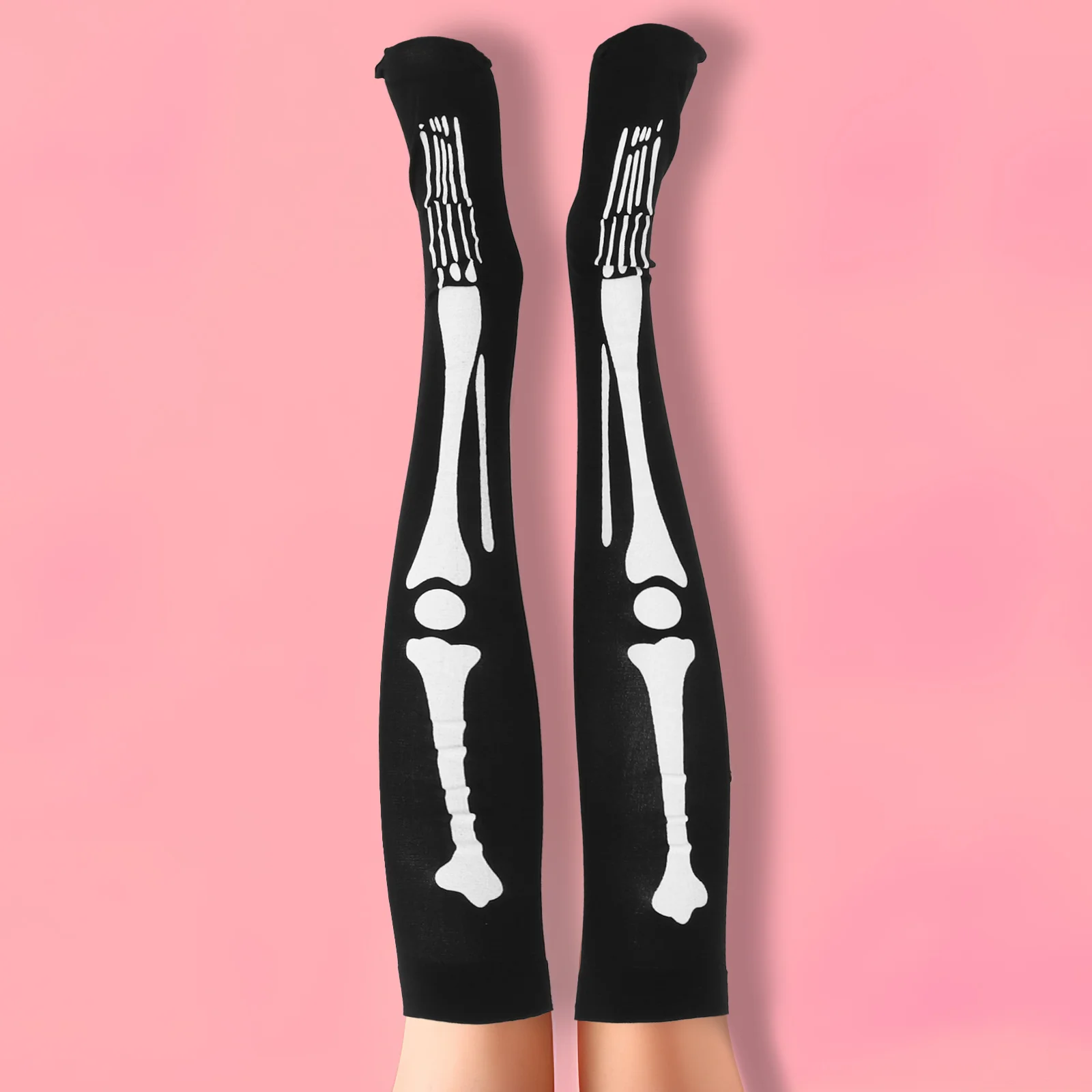 

1Set Halloween Gloves and Stockings Set Soft Comfortable Reusable Spooky Costume Accessory for Adults Teens Party