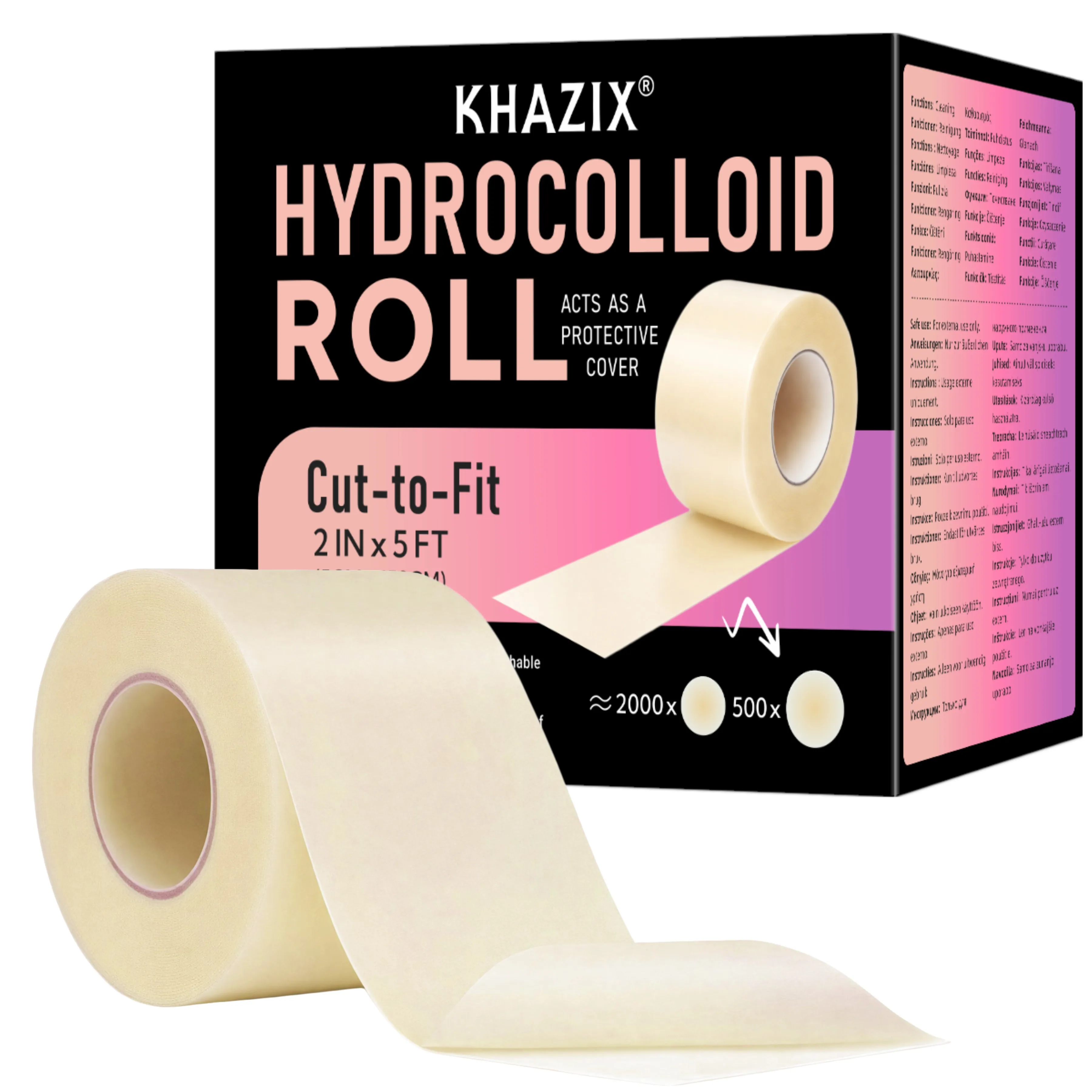 1  Roll Pimple Patch Artificial Skin Wound Dressing Freely Cuttable Skin-Friendly Adhesive Keep Wound Clean 1 Roll Value Pack.