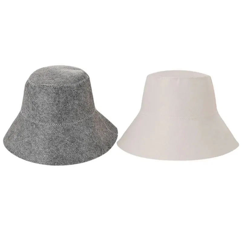 Felt Sauna Hat Anti Heat Russian Cap Shower Cap Hair Turban For Bath House Head Protection Drop