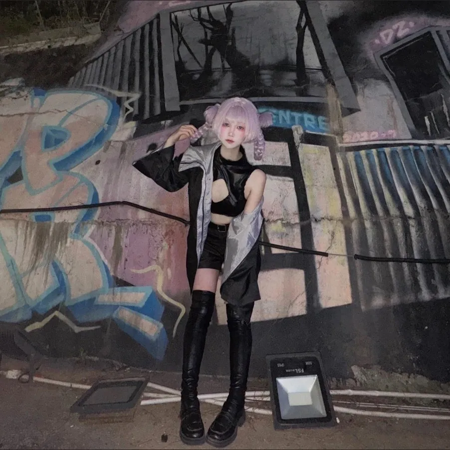 Anime Yofukashi No Uta Cosplay Nanakusa Nazuna Cosplay Costume wig Call of The Night Cosplay Costume Halloween Sexy suit denture