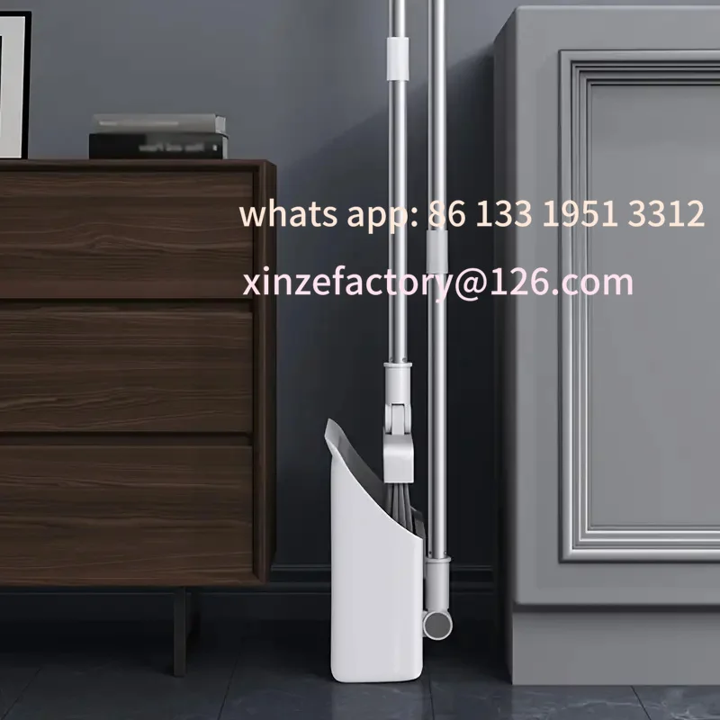 

Customizable 1Set Three in One Foldable Broom Mop Sweeping Basin Combination Set, Suitable for Living Rooms, Bathrooms