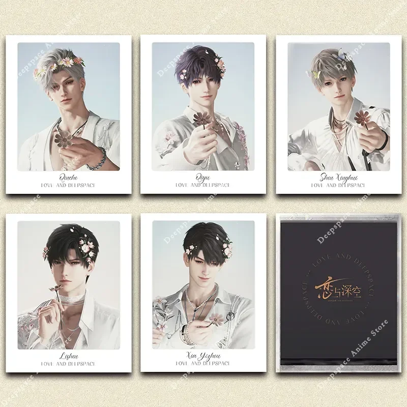 

8 листов Love and Deepspace Sylus Rafayel Zayne Xavier Caleb, аниме-косплей, отрывная пленочная карта Polaroid, карта для сбора фотографий вентилятора