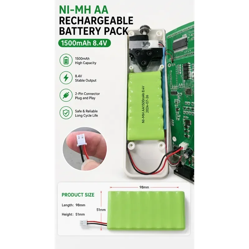[NEW]  for Wenzhou Shandu SH-1K SH-200 SH-500 Digital Push-Pull Force Meter AA 1500mah 8.4V Battery Pack Replacement