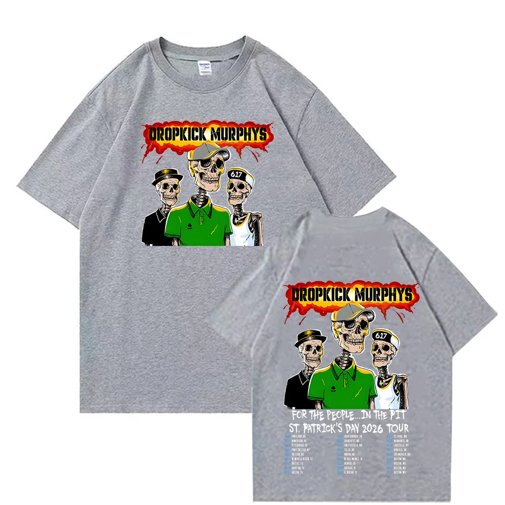 

2026 Dropkick Murphys Tour T-shirts Summer Pure Cottons High Quality Clothing Unisex Casual Round Neck Short Sleeve T Shirt Y2K