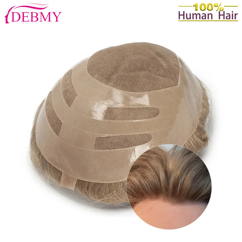 Bond Base Toupee for Men Mono Lace Base Man Wigs PU Front Toupee Natural Male Hairpieces Durable Hair Prothesis System for Men
