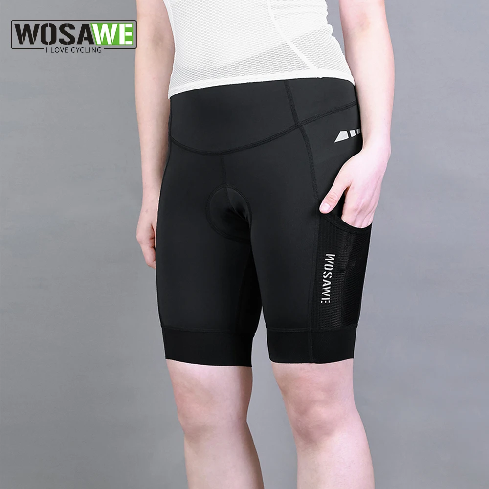 

WOSAWE Women Cycling Shorts 5D Gel Padded Shockproof Mountain Racing Bike Shorts Breathable MTB Bicycle Underwear Underpants