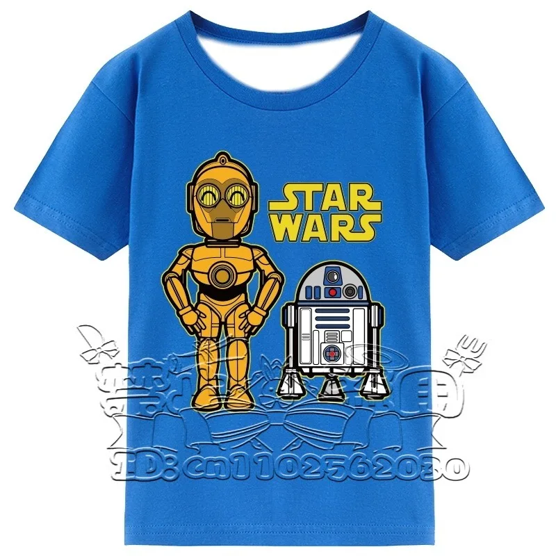 

2025 New Star Wars Movie Adult and Children 3D Printed Loose Quick Drying Short Sleeve Popular Movie T-shirt