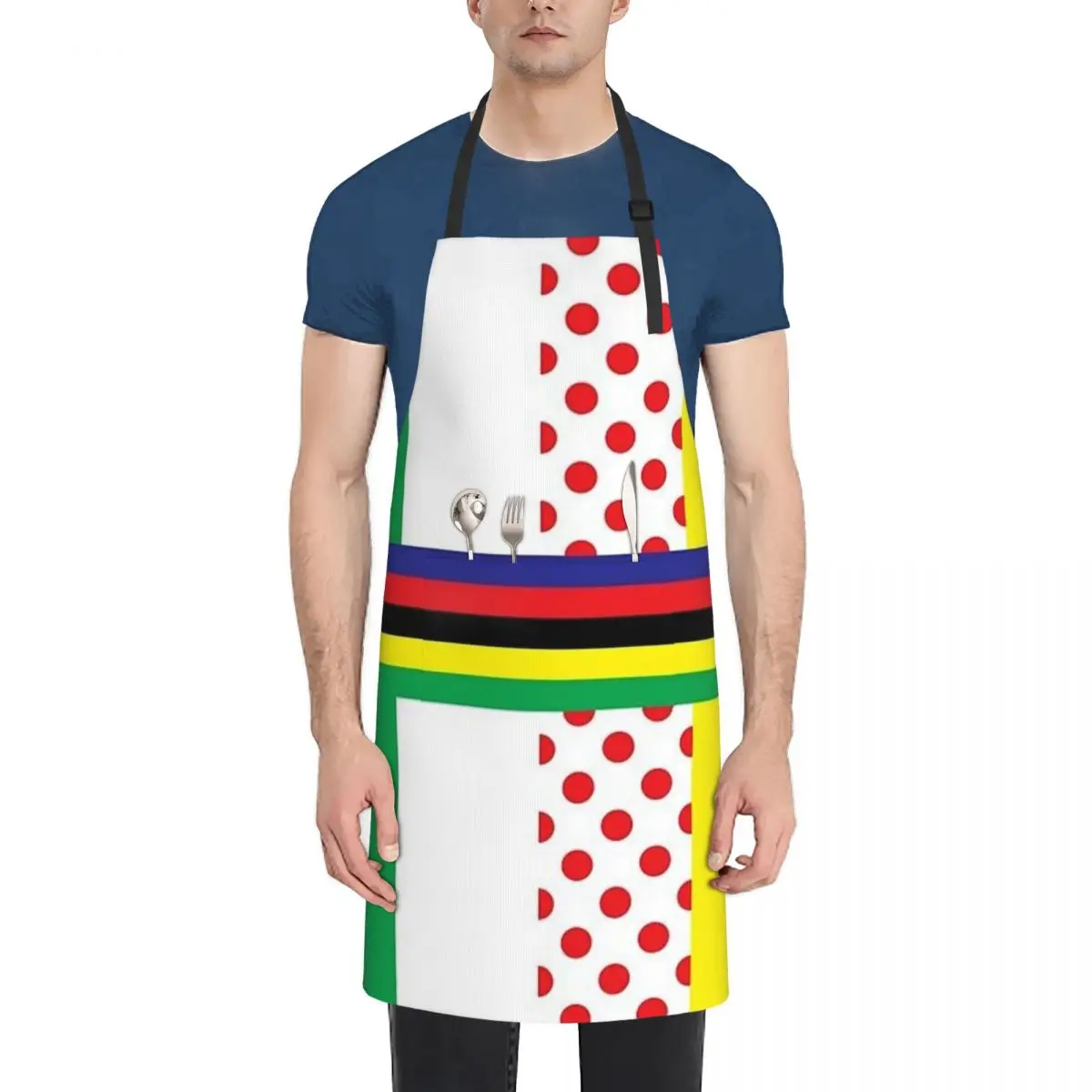 Tour Jerseys Waterproof Kitchen Apron Woman's Cooking Men Chef Waiter Cafe Shop Barbecue Barber Kitchen Accessories