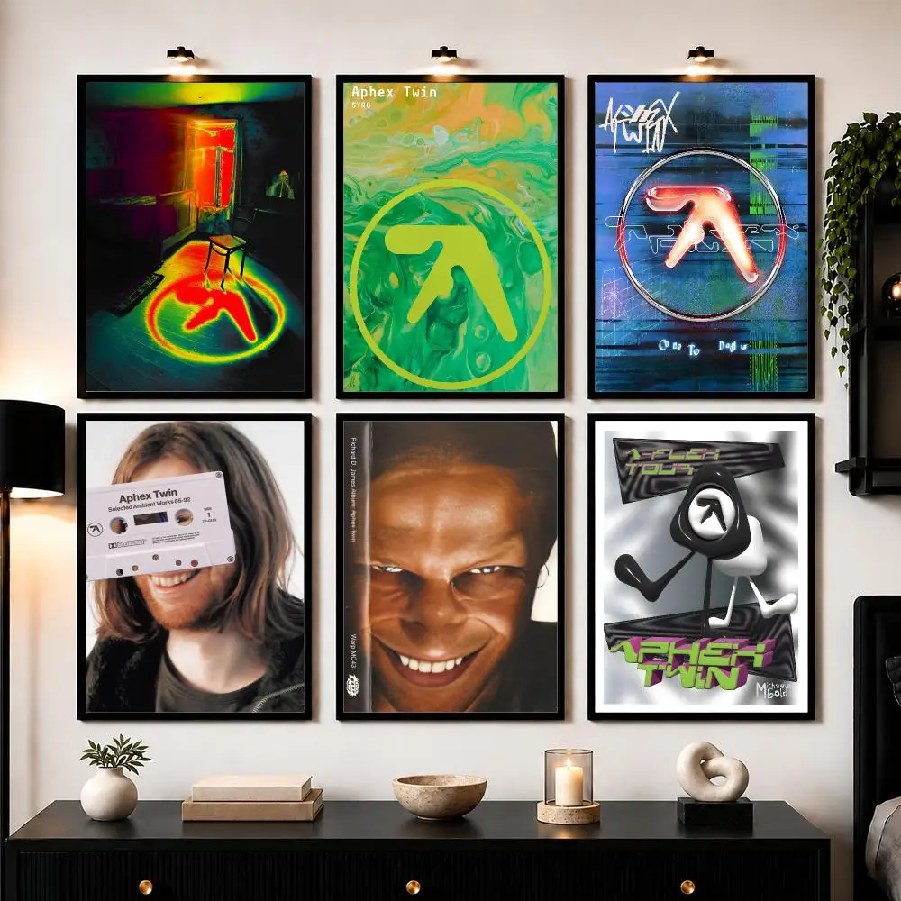 Classic Electronic Musician A-Aphex T-Twin Poster Wall Art Print Sticker for Bedroom Living Room Dorm Office Modern Home Decor