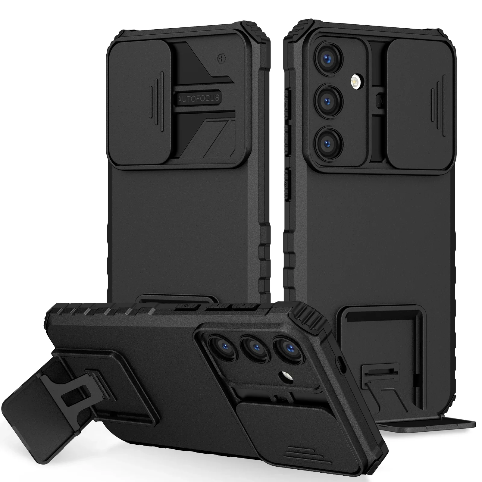 

Hard Phone Case Stand Holder Cover for Samsung Galaxy S24 Ultra Plus Armor Cases