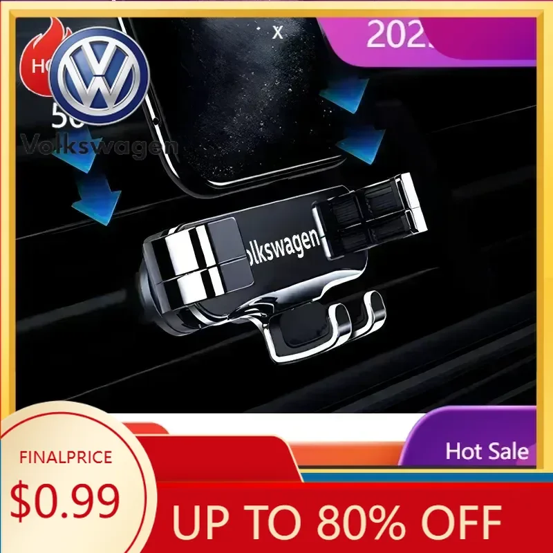 

Hot 2025 New B6 For Volkswagen 1PCS Car Phone Holder 360 Degree Rotate Air Vent Mount Clip Stand For Volkswagen VW GTI Rline R G