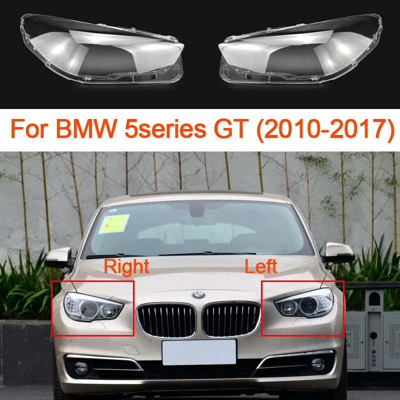 

Car Front Headlight Glass Lampshades For BMW 5 series GT (2010-2017) Transparent Lens Shell Car Headlight Replacement Cover