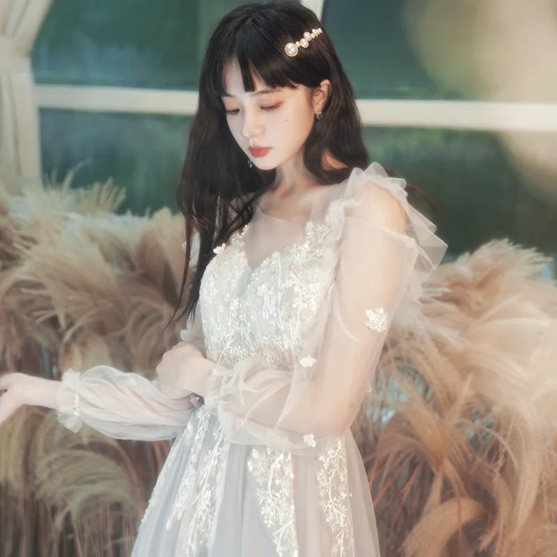 Bequemes, leichtes, durchsichtiges, dünnes Abendkleid für Damen, Abschlussfeier, Geburtstag, Abschlussball, Bankett-Abendkleid