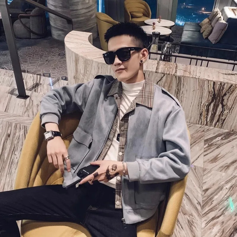 

Trendy Men's Winter Casual Jaet Haome Street Sle Spring Autumn New Arrival High-End Feel Stand Fit Zipper Closure L...