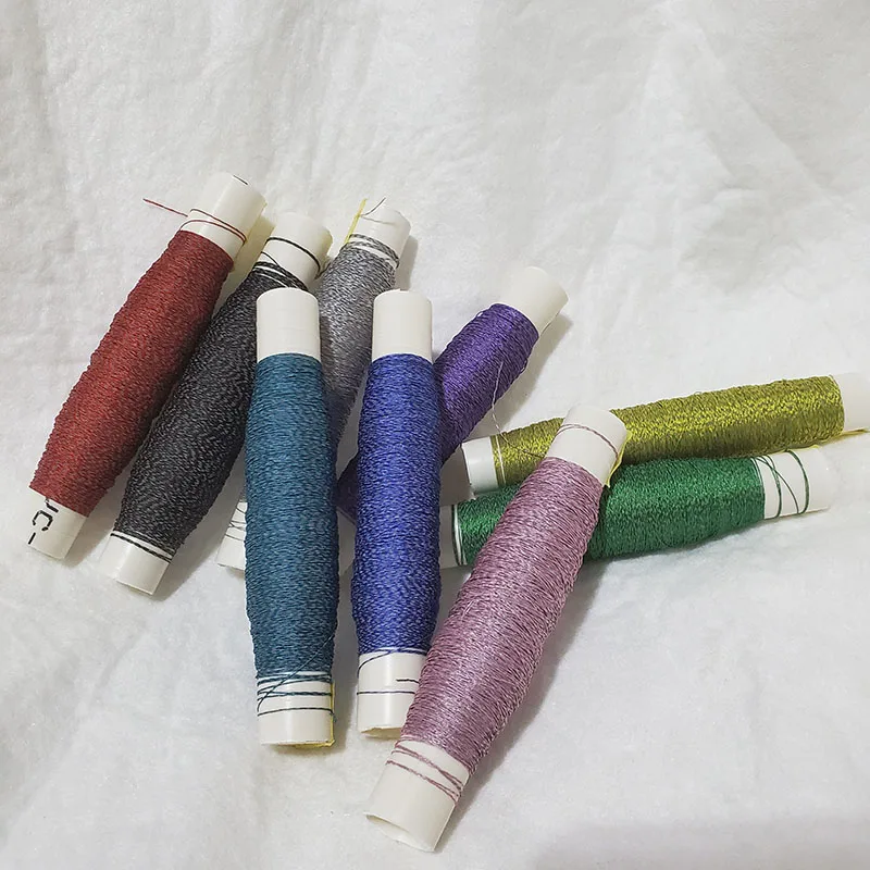 Reflective Embroidery Yarn Colorful Knitting Sewing Thread for DIY Clothes Bag Garment Reflection Material