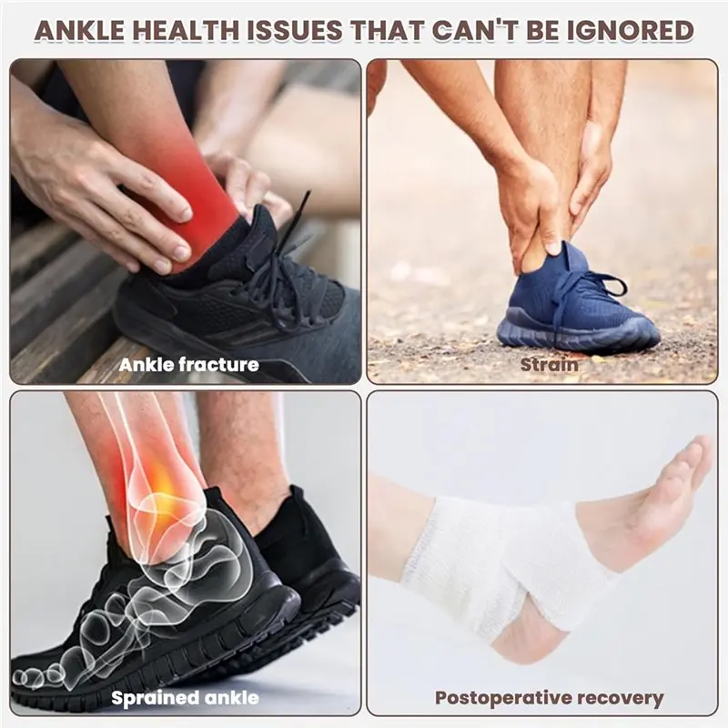 3-In-1 Ankle Foot Massager With Vibration & Warmth - 360° Adjustable Compression Sleeve , For Foot & Ankle Relaxation-A54Q