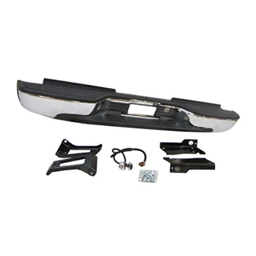 مجموعة المصد الخلفي الجديدة من الكروم لسيارة شيفروليه سيلفرادو وجي إم سي سييرا 2500HD 3500 شاحنات متينة من الكروم- #6