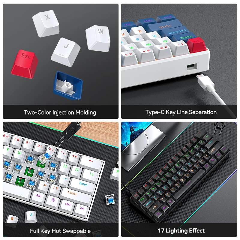 Teclado Gamer T-WOLF T60 com F - Gaming Keyboard Not Typing avaliação e preço
