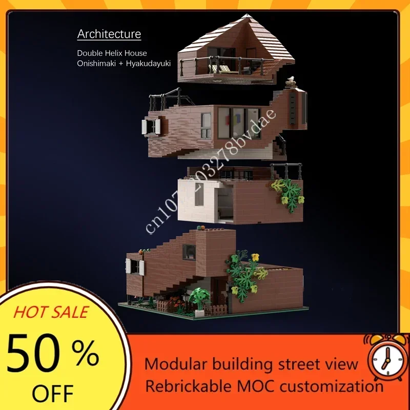 3264PCS Dubbele Helix Huis Modulaire MOC Creatieve street view Model Aangepaste Puzzels Architectuur Onderwijs Assemblagemodel Speelgoed Cadeau