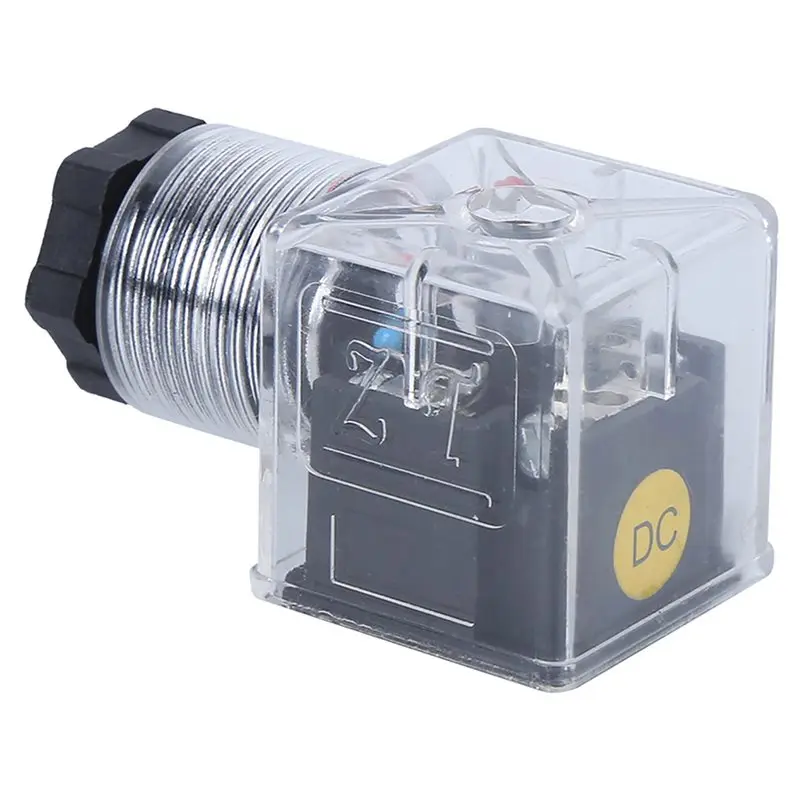 ABNL 15Pcs Solenoid Coil Plug Hydraulic Solenoid Valve Transparent Voltage Universal Accessories DC24V