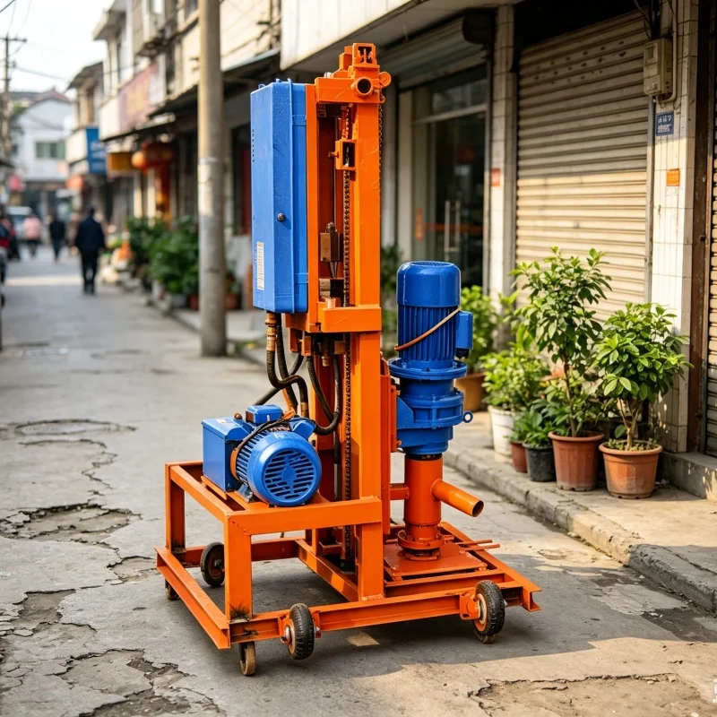 Customized Mobile Hydraulic Winch Water Well Drill Rig, Small Household Water Well Drilling Machine for Rural Drinking Water