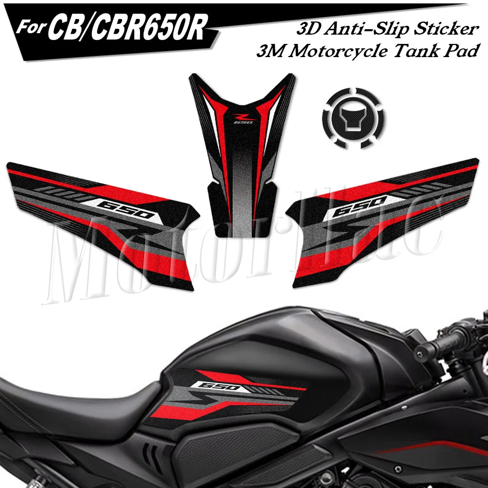 

Motorcycle Tank Pad Sticker Anti-Slip Gas Knee Grip Protection Decal Accessories For Honda CBR650R CB650R 2019-2024 2023