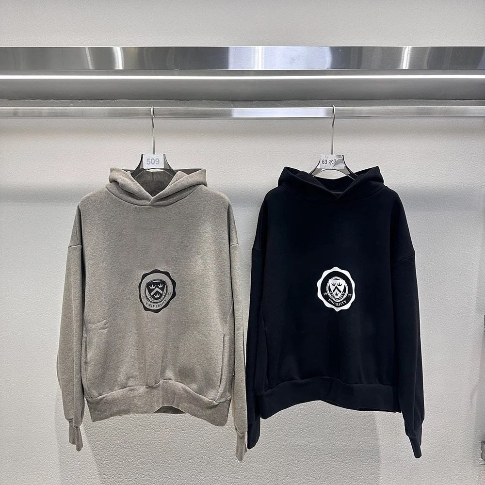 

Trendy Brand The Back To School Collection Hoodies Men's Loose Hoodies New Logo Print Sweatshirts Oversized Hooded Pullover