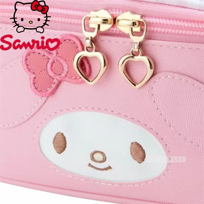 Hello Kitty New Portable Cosmetic Bag Cartoon Women's Cosmetic Bag Large Capacity Leisure Storage Travel Toiletries Bag