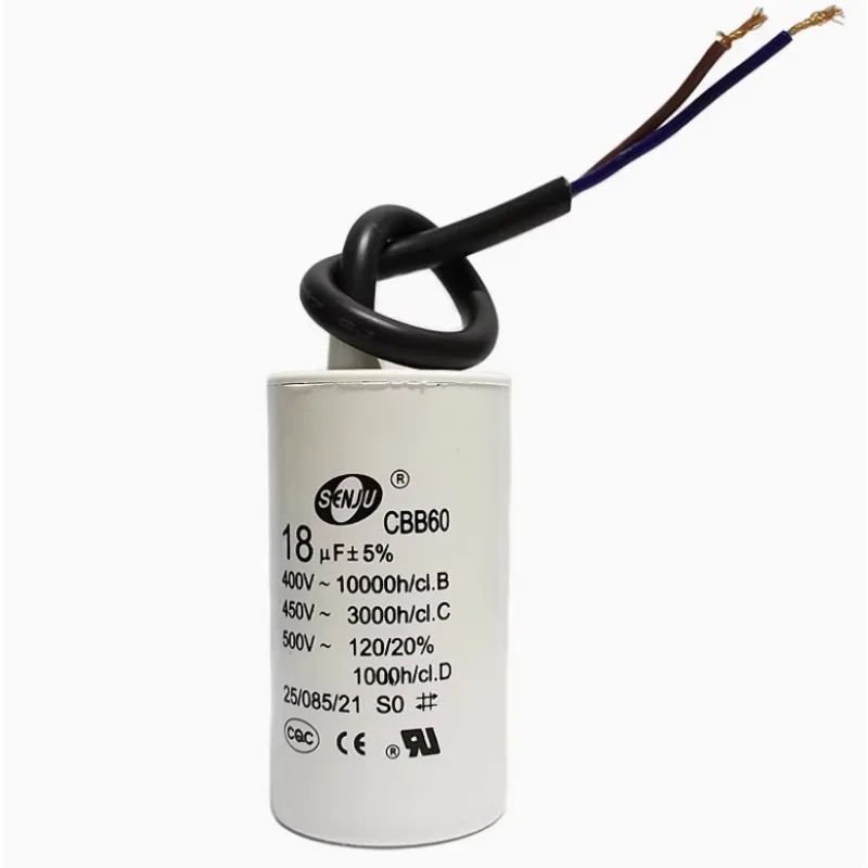 CBB60 Capacitor de Bomba Submersível, Máquina de lavar, 450V, 14 25 30 35 40 45 50 60 70 80UF, Método Micro