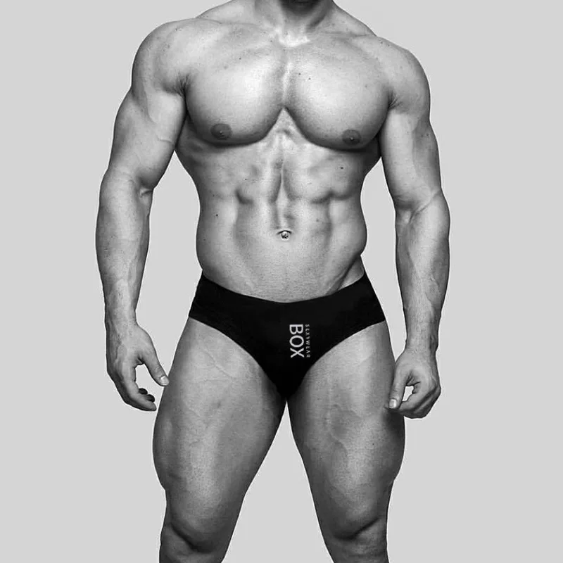 Milk ice slik Men's briefs summer thin black and white sports men boxer underwear low waist comfort U Convex sexy bikini pant fo - Image 4