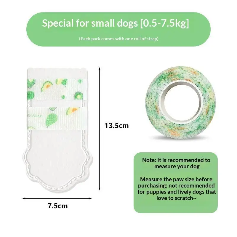 20 PCS Pet Disposable Foot Covers Non Woven Dog Leg Covers Waterproof Non Slip Outdoor Leave In Pet Shoes