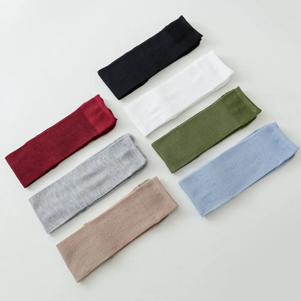 Comfortable Solid Color Knee High Stockings Mesh Ultra-thin Ruffle Two Toe Socks Hosiery Breathable Calf Long Socks Women