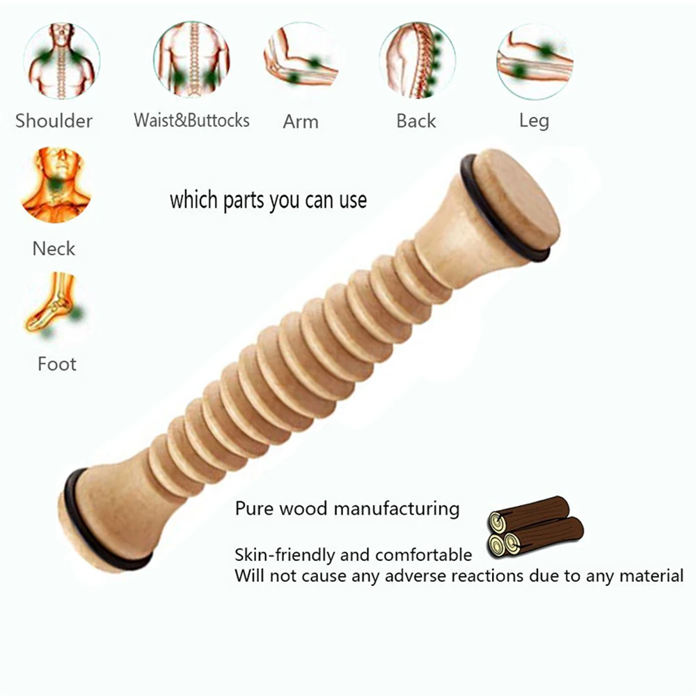 Wooden Foot Roller, Foot Massager for Plantar Fasciitis, Stress Relief, Relaxation