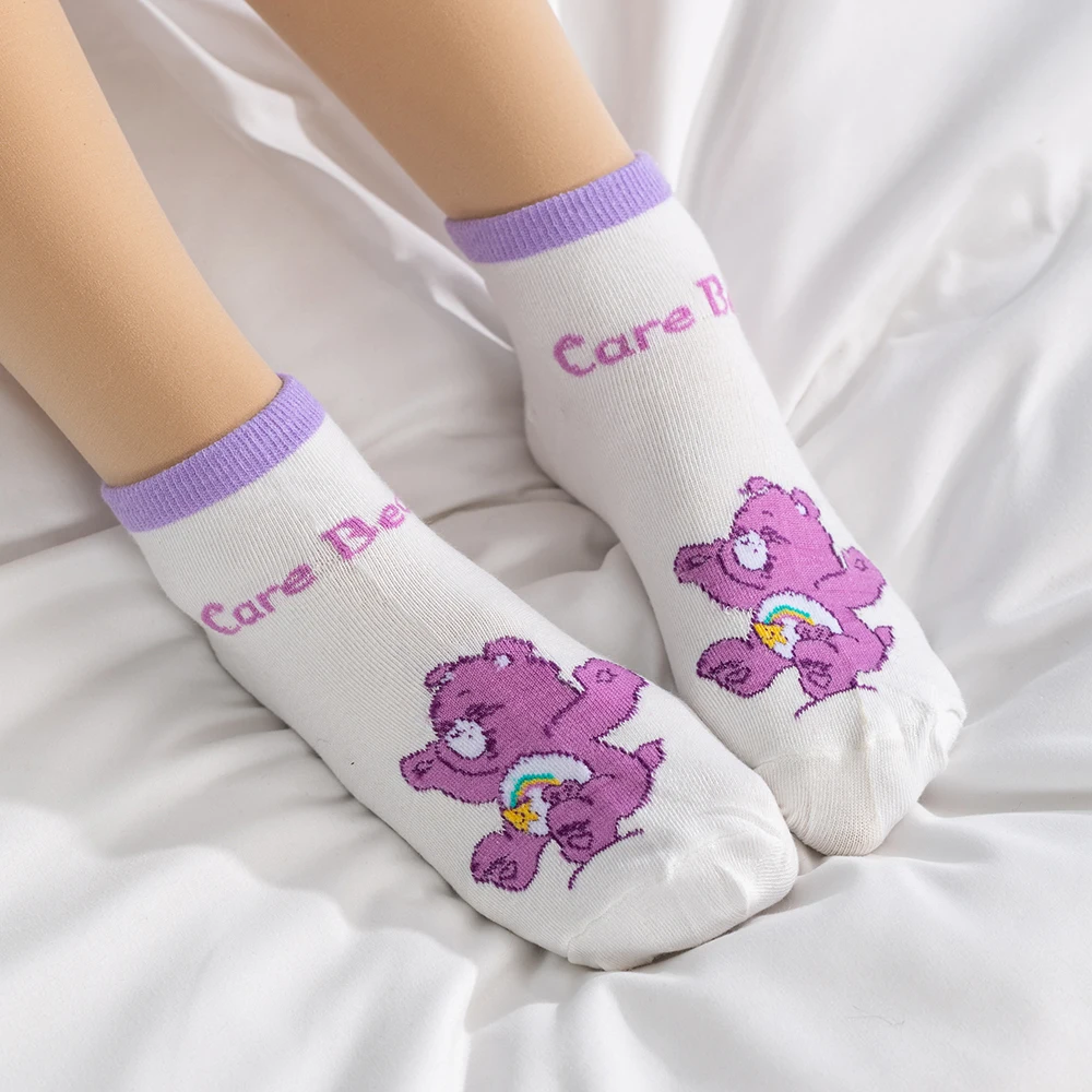 Care Bears New Woman Men Middle Sock Cartoon Autumn Spring For Female's Soft Breathable Colorful Girl Sock
