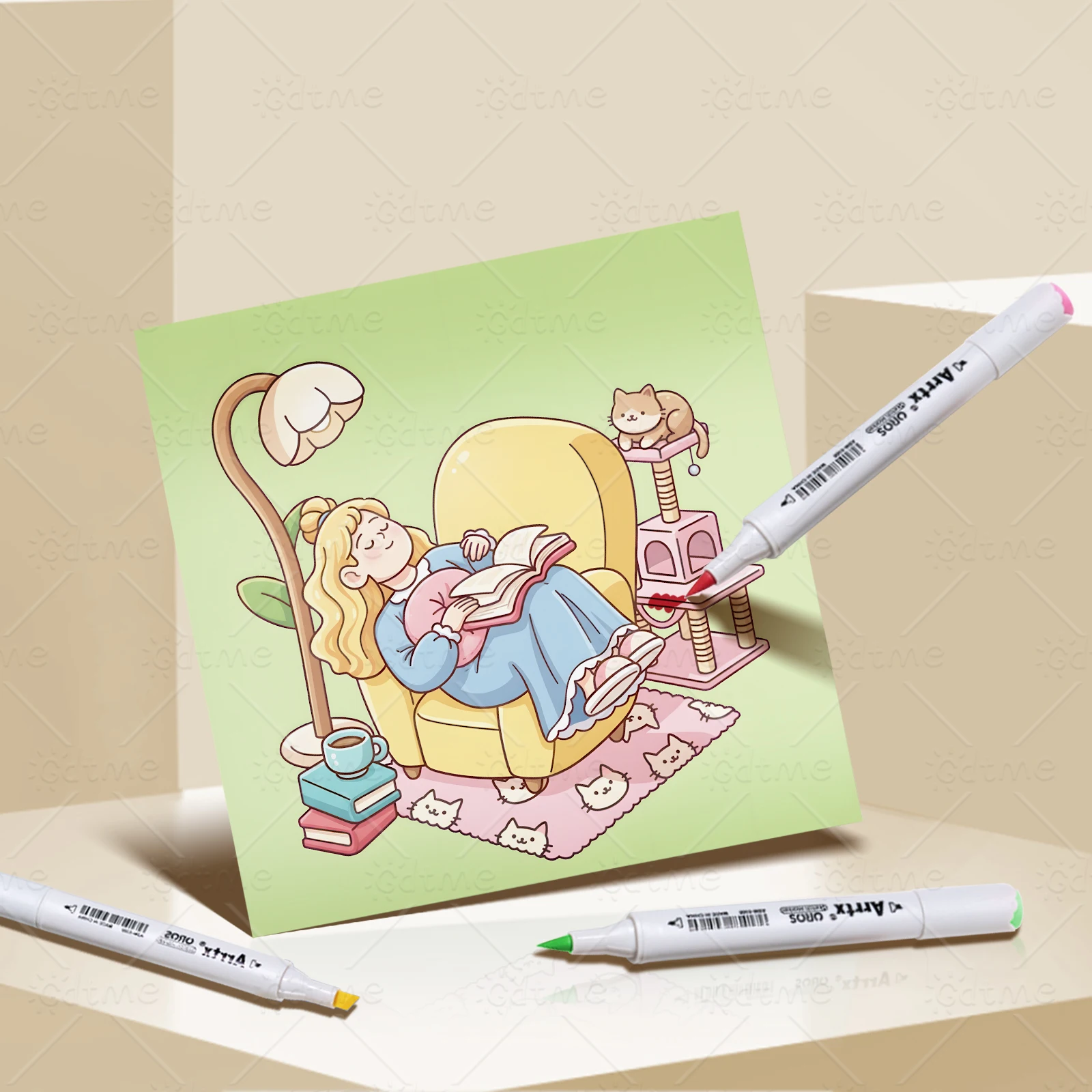 COZY CIRL VIBES Coloring Book for Adults Featuring Cute Cozy Daily Activities for Relaxation (Cozy Spaces Coloring) image 5