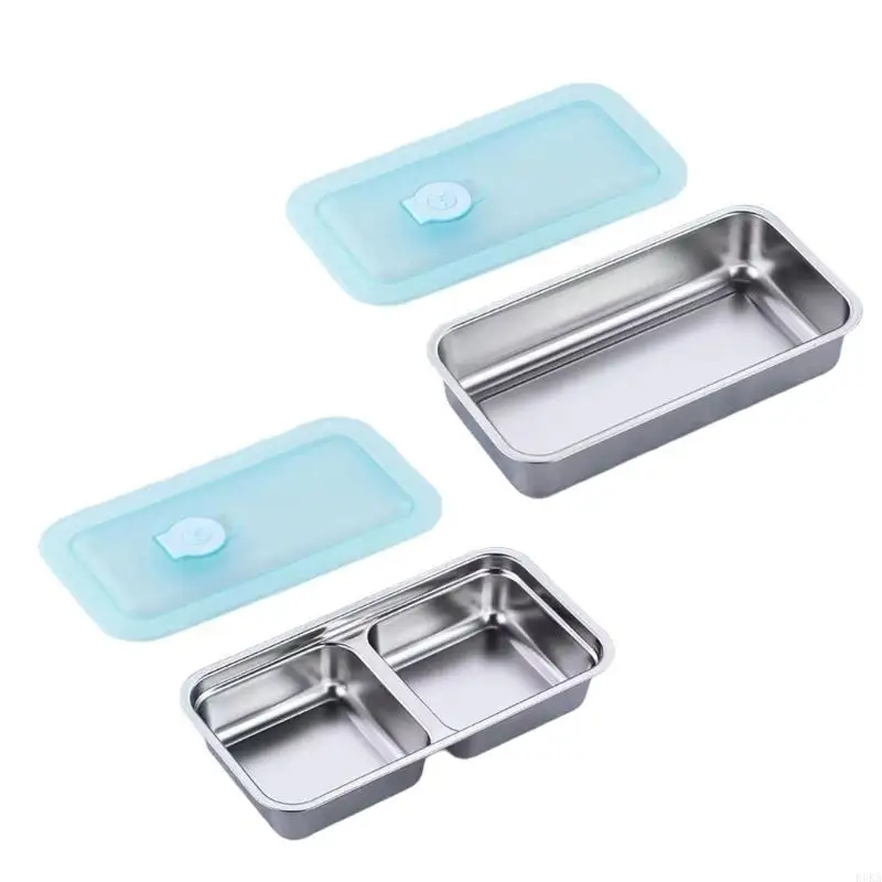   Rustproof 304 Steel Bentos Box Visible Covers Spill proof For Commuters Students