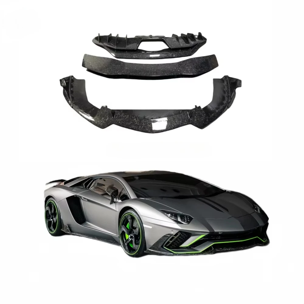 For Lamborghini Aventador S LP740 MSY Style Carbon Fiber Body Kit Front Bumper Lip Side Skirts Rear Spoiler Rear Bumper