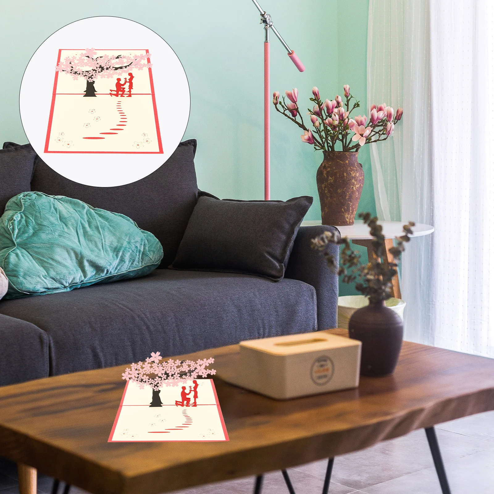 

2 шт. вишневый цвет 3D бумажная открытка всплывающая цветочная поздравительная открытка для жены романтический юбилей подарок на день рождения и свадьбу