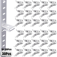 10-30Pcs Shelf Clips Shelf Bracket Clips Aluminum Adjustable Shelf Clips Shelf Pins Adjustable Supports Clip  for Metal Shelving