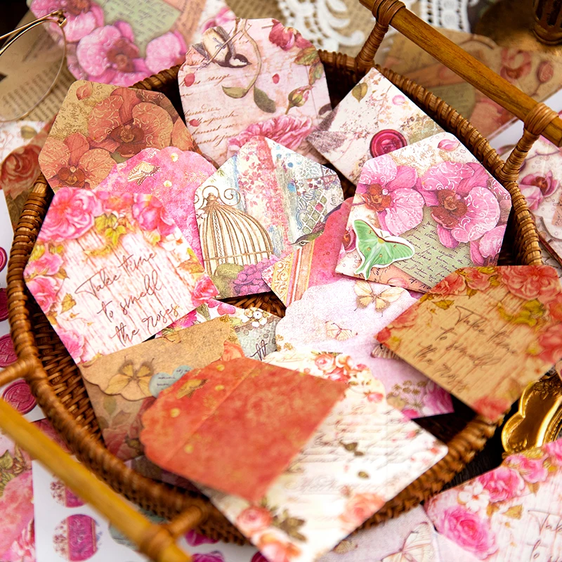 40 Stuks Mini Enveloppen + 2 Vellen Zegel Stickers Vintage Stad Mail Materiaal Envelop Papier Decoratieve Benodigdheden Scrapbooking