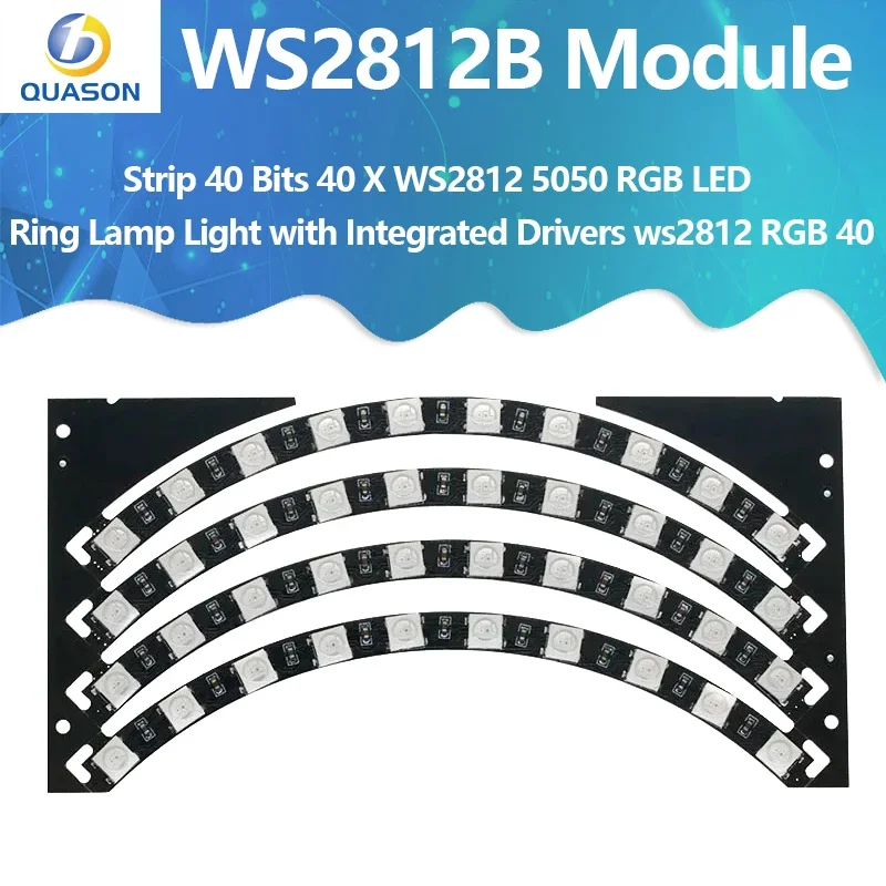 WS2812B Module Strip 40 Bits 40 X WS2812 5050 RGB LED Ring Lamp Light with Integrated Drivers ws2812 RGB 40