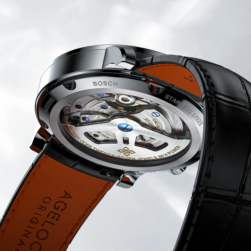 AGELOCER-reloj mecánico automático para hombre, cronógrafo Original de hora mundial, de lujo, Formal, de negocios, regalo de cumpleaños